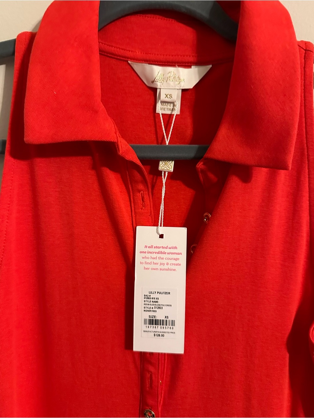 Lilly Pulitzer Reema Sleeveless Polo Dress Mizner Red size XS - Picture 7 of 9
